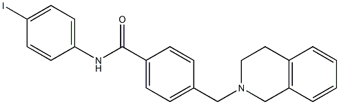 4-(3,4-dihydro-2(1H)-isoquinolinylmethyl)-N-(4-iodophenyl)benzamide Struktur