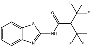 N-(1,3-benzothiazol-2-yl)-3,3,3-trifluoro-2-(trifluoromethyl)propanamide Struktur