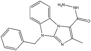 9-benzyl-2-methyl-9H-imidazo[1,2-a]benzimidazole-3-carbohydrazide Struktur