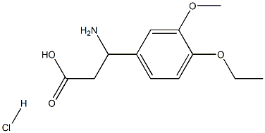 3-amino-3-(4-ethoxy-3-methoxyphenyl)propanoic acid hydrochloride Struktur