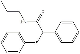 2-phenyl-2-(phenylsulfanyl)-N-propylacetamide Struktur