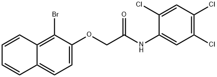 2-[(1-bromo-2-naphthyl)oxy]-N-(2,4,5-trichlorophenyl)acetamide Struktur