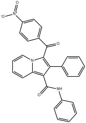 3-{4-nitrobenzoyl}-N,2-diphenyl-1-indolizinecarboxamide Struktur