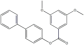 [1,1'-biphenyl]-4-yl 3,5-dimethoxybenzoate Struktur