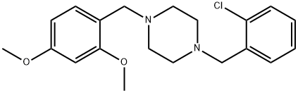 1-(2-chlorobenzyl)-4-(2,4-dimethoxybenzyl)piperazine Struktur