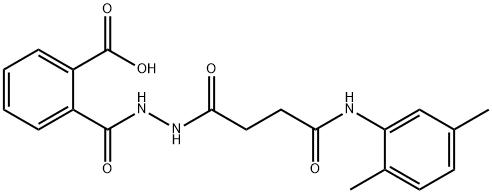 2-({2-[4-(2,5-dimethylanilino)-4-oxobutanoyl]hydrazino}carbonyl)benzoic acid Struktur