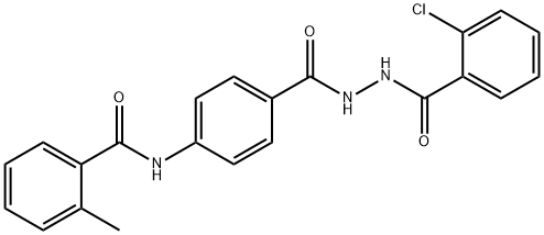 N-(4-{[2-(2-chlorobenzoyl)hydrazino]carbonyl}phenyl)-2-methylbenzamide Struktur