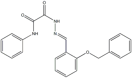 1-{N'-[(1E)-[2-(benzyloxy)phenyl]methylidene]hydrazinecarbonyl}-N-phenylformamide Struktur