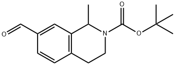 tert-butyl 7-formyl-1-methyl-3,4-dihydroisoquinoline-2(1H)-carboxylate Struktur