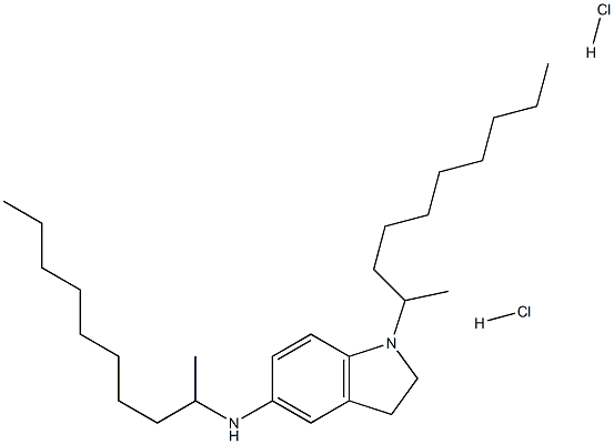 N,1-bis(decan-2-yl)-2,3-dihydro-1H-indol-5-amine dihydrochloride Struktur