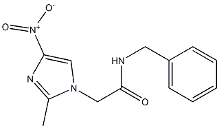 2-{4-nitro-2-methyl-1H-imidazol-1-yl}-N-(phenylmethyl)acetamide Struktur