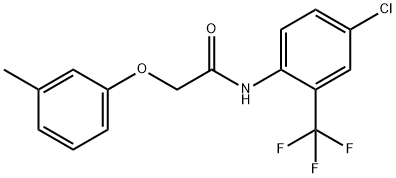 N-[4-chloro-2-(trifluoromethyl)phenyl]-2-(3-methylphenoxy)acetamide Struktur