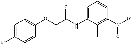 2-(4-bromophenoxy)-N-(2-methyl-3-nitrophenyl)acetamide Struktur