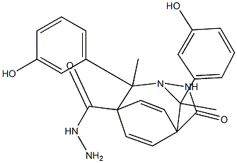 N'~1~,N'~4~-bis[1-(3-hydroxyphenyl)ethylidene]terephthalohydrazide Struktur