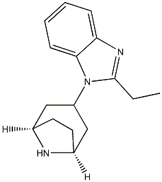 1-[(1R,5S)-8-Azabicyclo[3.2.1]oct-3-yl]-2-ethyl-1H-benzimidazole Struktur