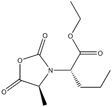 Ethyl (2S)-2-[(4S)-4-methyl-2,5-dioxo-1,3-oxazolidin-3-yl]pentanoate Struktur