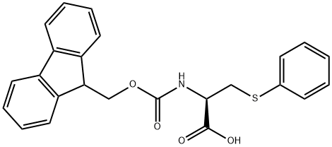 (R)-2-(((9H-fluoren-9-yl)methoxy)carbonyl)-3-(phenylthio)propanoic acid Structure