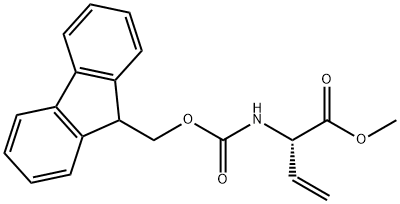 methyl (2S)-2-(9H-fluoren-9-ylmethoxycarbonylamino)but-3-enoate Struktur