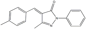 (4E)-3-methyl-4-[(4-methylphenyl)methylidene]-1-phenyl-4,5-dihydro-1H-pyrazol-5-one Struktur