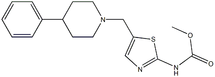 methyl 5-[(4-phenyl-1-piperidinyl)methyl]-1,3-thiazol-2-ylcarbamate Struktur