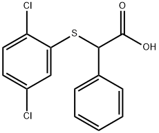 2-[(2,5-dichlorophenyl)sulfanyl]-2-phenylacetic acid Struktur