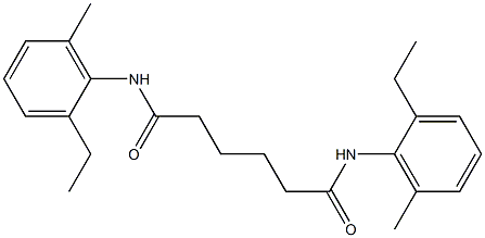 N,N'-bis(2-ethyl-6-methylphenyl)hexanediamide Struktur