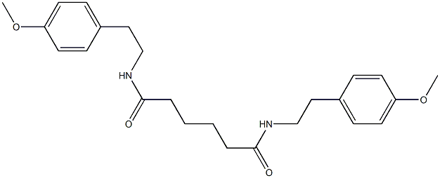 N,N'-bis[2-(4-methoxyphenyl)ethyl]hexanediamide Struktur