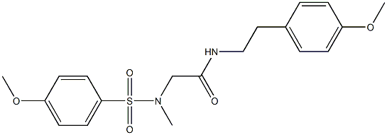 N-[2-(4-methoxyphenyl)ethyl]-2-[[(4-methoxyphenyl)sulfonyl](methyl)amino]acetamide Struktur