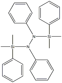 1,2-BIS(DIMETHYLPHENYLSILYL)-1,2-DIPHENYLHYDRAZINE Struktur