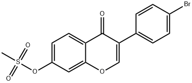 3-(4-Bromophenyl)-7-[(methylsulfonyl)oxy]-4-oxo-4H-chromene Struktur