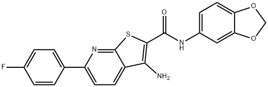 3-amino-N-(1,3-benzodioxol-5-yl)-6-(4-fluorophenyl)thieno[2,3-b]pyridine-2-carboxamide Struktur