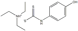 (4-Hydroxyphenyl)dithiocarbamicacid,triethylaminesalt Struktur