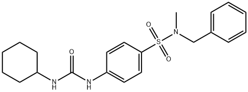 N-benzyl-4-{[(cyclohexylamino)carbonyl]amino}-N-methylbenzenesulfonamide Struktur