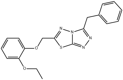 3-benzyl-6-[(2-ethoxyphenoxy)methyl][1,2,4]triazolo[3,4-b][1,3,4]thiadiazole Struktur