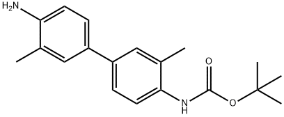 Carbamic acid, (4'-amino-3,3'-dimethyl[1,1'-biphenyl]-4-yl)-,1,1-dimethylethyl ester Struktur