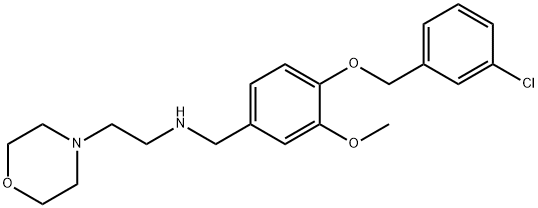 N-{4-[(3-chlorobenzyl)oxy]-3-methoxybenzyl}-N-[2-(4-morpholinyl)ethyl]amine Struktur