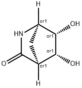 exo-5,6-dihydroxy-2-azabicyclo[2.2.1]heptan-3-one Struktur