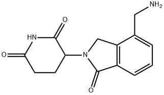 2,6-Piperidinedione, 3-[4-(aminomethyl)-1,3-dihydro-1-oxo-2H-isoindol-2-yl]- Struktur