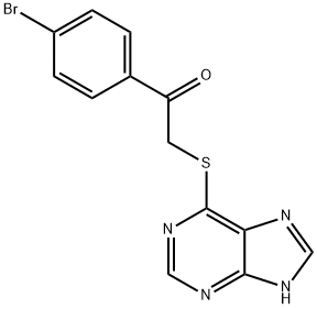 1-(4-bromophenyl)-2-(7H-purin-6-ylsulfanyl)ethanone Struktur