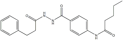 N-(4-{[2-(3-phenylpropanoyl)hydrazino]carbonyl}phenyl)pentanamide Struktur