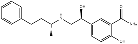 Benzamide, 2-hydroxy-5-[(1S)-1-hydroxy-2-[[(1R)-1-methyl-3-phenylpropyl]amino]ethyl]- Struktur