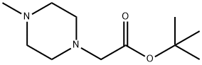 1-Piperazineacetic acid, 4-methyl-, 1,1-dimethylethyl ester Struktur