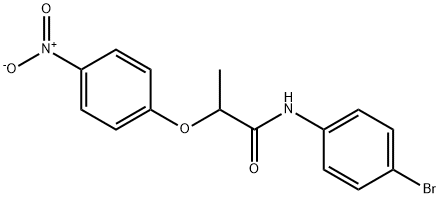 N-(4-bromophenyl)-2-(4-nitrophenoxy)propanamide Struktur