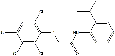 N-[2-(propan-2-yl)phenyl]-2-(2,3,4,6-tetrachlorophenoxy)acetamide Struktur