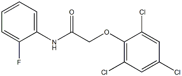 N-(2-fluorophenyl)-2-(2,4,6-trichlorophenoxy)acetamide Struktur