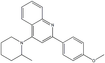 2-(4-methoxyphenyl)-4-(2-methylpiperidin-1-yl)quinoline Struktur