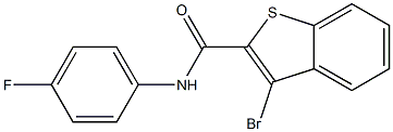 3-bromo-N-(4-fluorophenyl)-1-benzothiophene-2-carboxamide Struktur