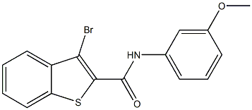 3-bromo-N-(3-methoxyphenyl)-1-benzothiophene-2-carboxamide Struktur