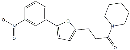 3-[5-(3-nitrophenyl)furan-2-yl]-1-(piperidin-1-yl)propan-1-one Struktur