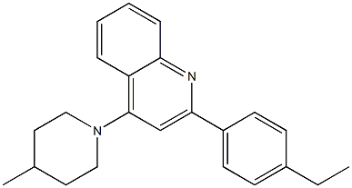 2-(4-ethylphenyl)-4-(4-methylpiperidin-1-yl)quinoline Struktur